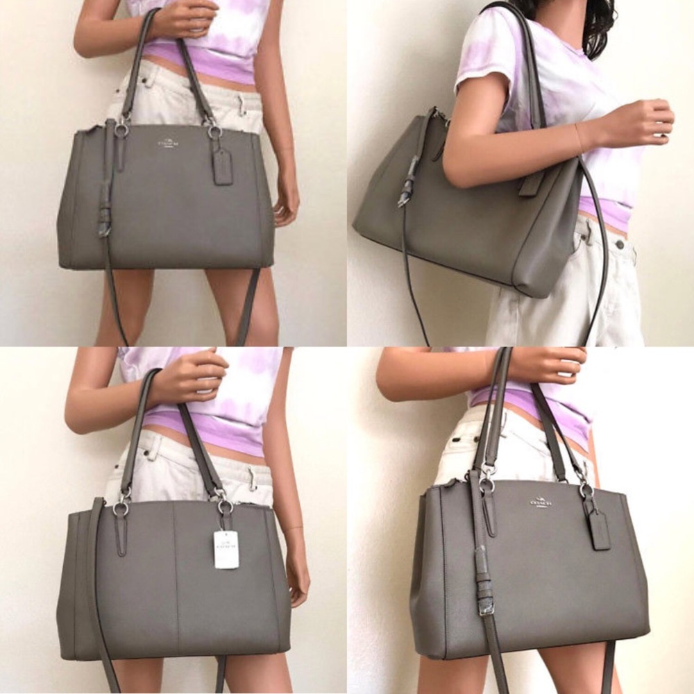 Coach Large Christie Carryall Leather Satchel - Picture 3 of 7